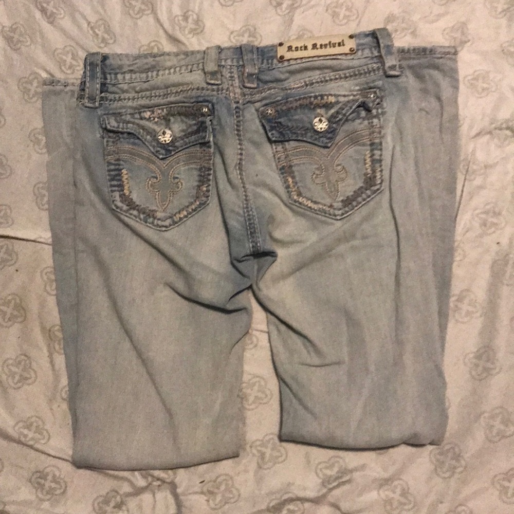 Rock revival light jeans